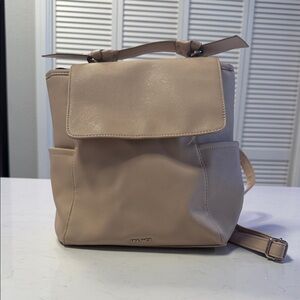 Nine West Tan Leather Backpack